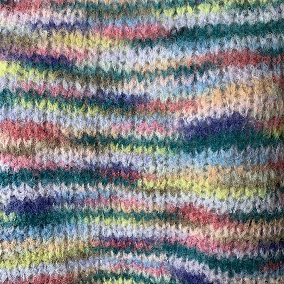 Christina Lehr Alpaca Striped Knit Sweater Peru Women's Long Sleeves Colorful XL - Picture 10 of 12